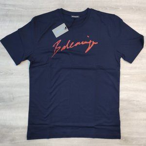 Balenciaga Navy Blue T-Shirt For Men